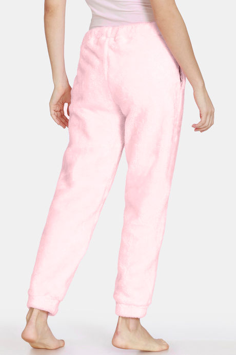 Zivame Fluffy Fur Knit Pyjama - Candy Pink — image 3